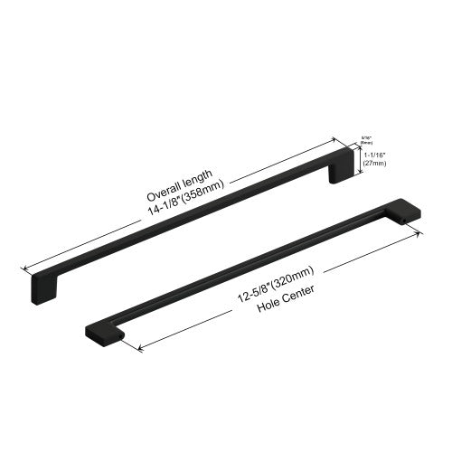 3008 Series Black Metal Cabinet Pull 4