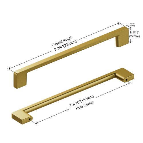 3008 Series Brushed Brass Metal Cabinet Pull 4