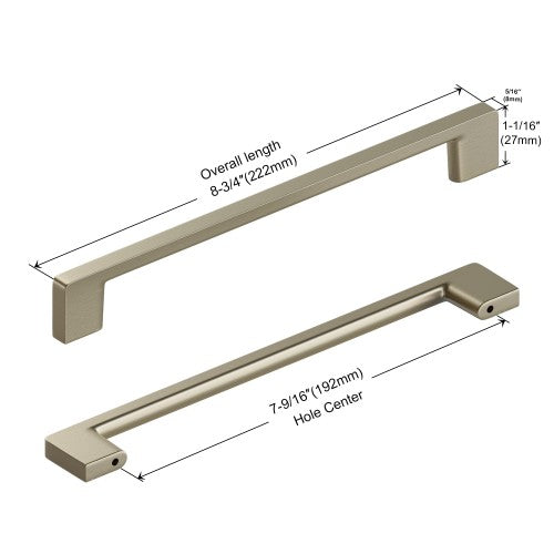 3008 Series Brushed Satin Nickel Metal Cabinet Pull 4