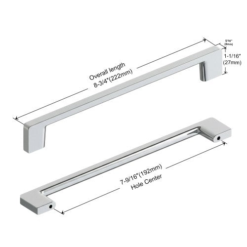 3008 Series Chrome Metal Cabinet Pull 4