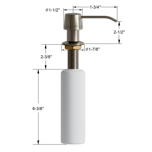 Brushed Nickel Stainless Steel Soap Dispenser 5