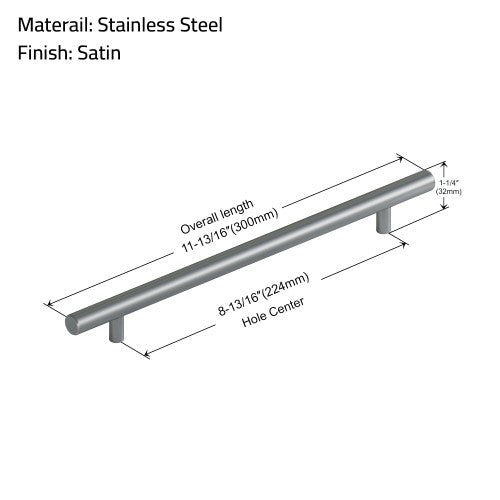 3001 Series Brushed Satin Stainless Steel Cabinet Pull 1