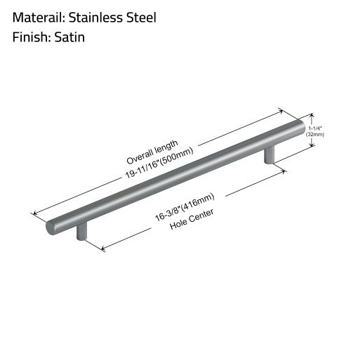 3001 Series Brushed Satin Stainless Steel Cabinet Pull 1