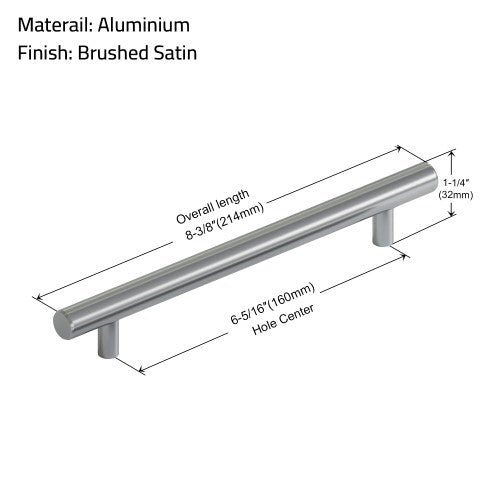3001 Series Brushed Satin Aluminum Cabinet Pull 4