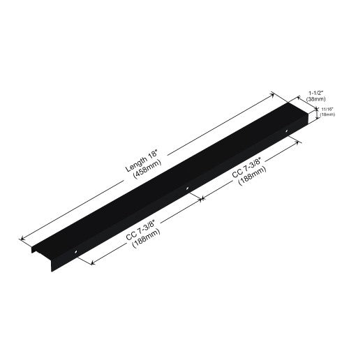 3062 Series Matte Black Metal Cabinet Pull 2