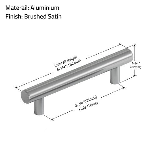 3001 Series Brushed Satin Aluminum Cabinet Pull 4