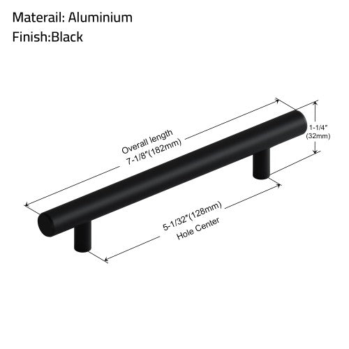 3001 Series Matte Black Aluminum Cabinet Pull 4