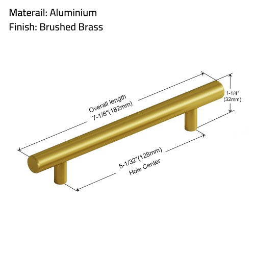 3001 Series Brushed Brass Aluminum Cabinet Pull 5