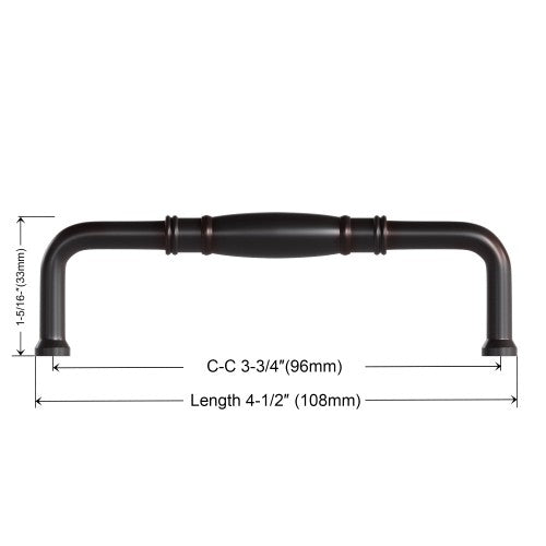 3132 Series Oil Rubbed Bronze  Metal Cabinet Pull 4