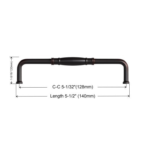 3132 Series Oil Rubbed Bronze  Metal Cabinet Pull 4