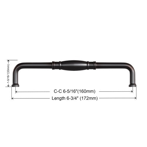 3132 Series Oil Rubbed Bronze  Metal Cabinet Pull 4