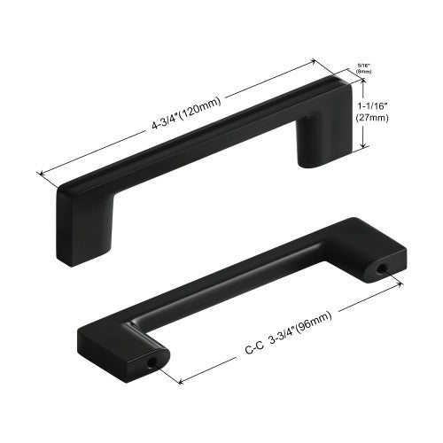 3008 Series Black Metal Cabinet Pull 5