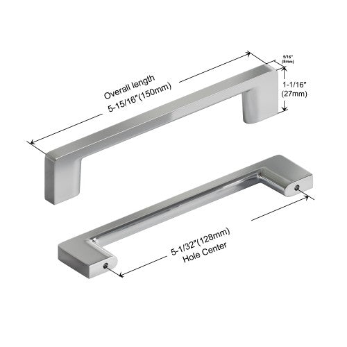 3008 Series Chrome Metal Cabinet Pull 4