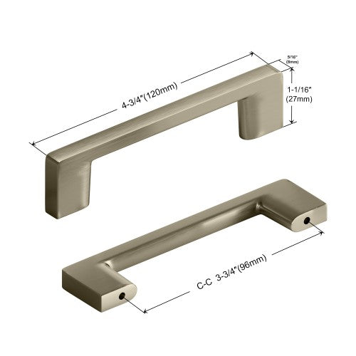 3008 Series Brushed Satin Nickel Metal Cabinet Pull 5