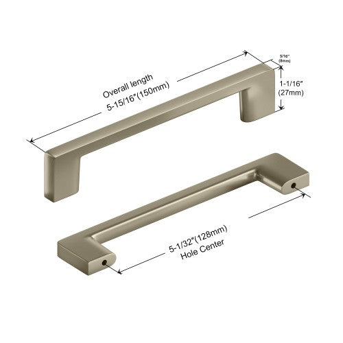 3008 Series Brushed Satin Nickel Metal Cabinet Pull 4