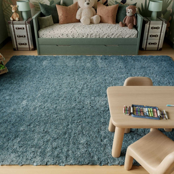 Dreamy Shag Polyester Aqua DRS05 