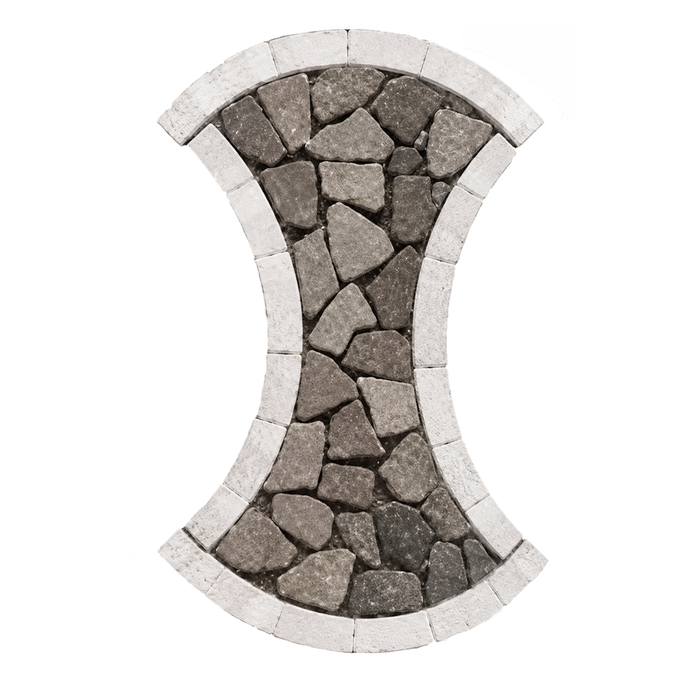 Durango & Walnut Travertine Mosaic - 6" x 12" Arco Tumbled & Honed