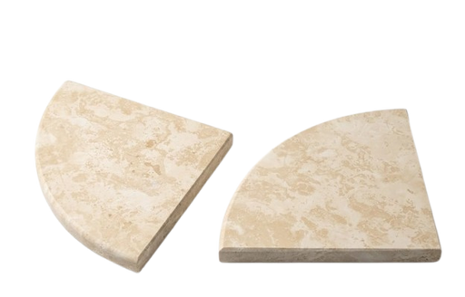 Durango Travertine Corner Shelf Filled & Honed 1