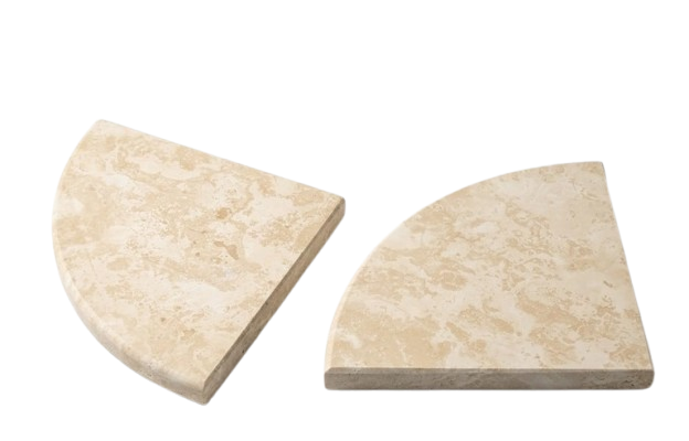 Durango Travertine Corner Shelf Filled & Honed 1