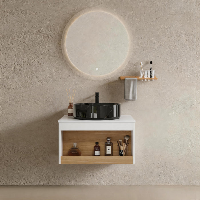 Plywood Grey & White Bathroom Vanity Grey & White 1