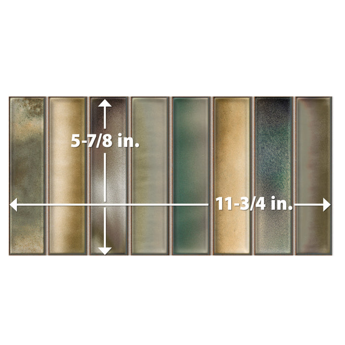 Borealis Ceramic Green Tile Glossy 6