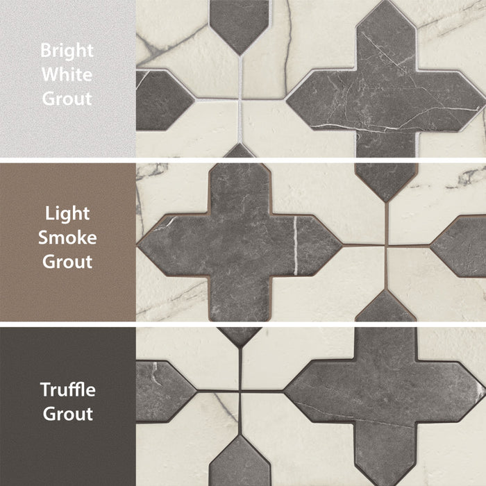 Istanbul Porcelain Templar Shield Day with Night Cross Tile Mixed 5