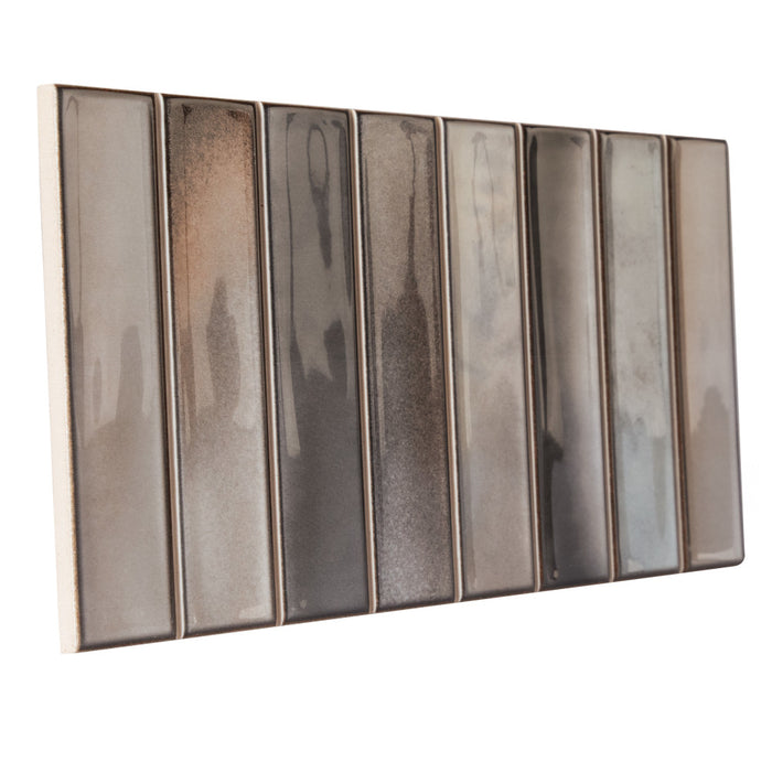 Borealis Ceramic Greige Tile Glossy 8