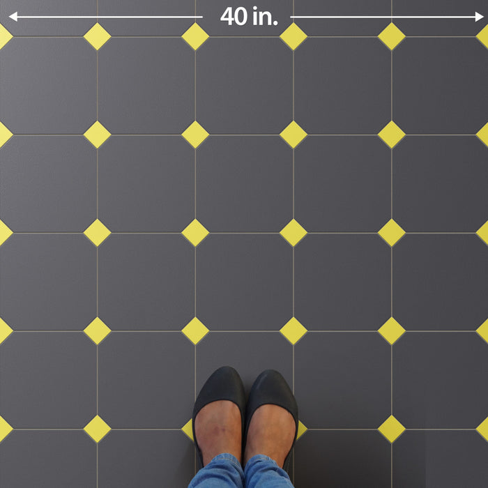Vaudeville Porcelain Octagon Antracita with Taco Lima Tile Matte 7