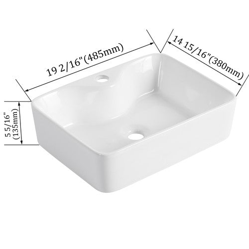 Ceramic Glossy White Bathroom Sink Glossy White 2