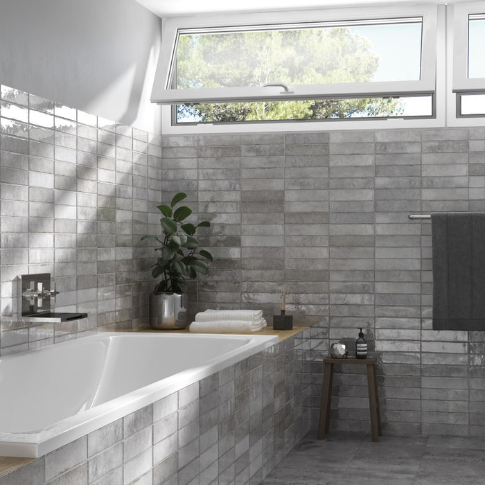 Tribeca Porcelain Studio Grey Whisper Tile Glossy 7