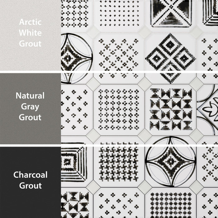 Vaudeville Porcelain Octagon Deco Sombra with Taco Nacar Tile Matte 5