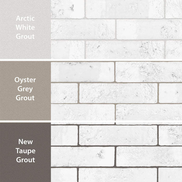 Arches Ceramic Brick White Tile Glossy 5