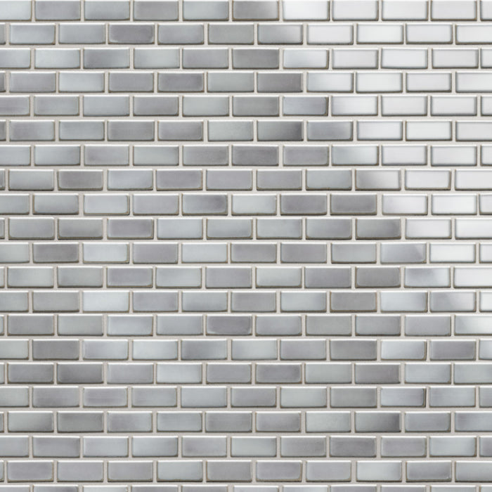 Hudson Porcelain Subway Grey Eye Mosaic Glossy 1