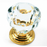 Kristal Zinc Alloy Cabinet Knob Brass 2