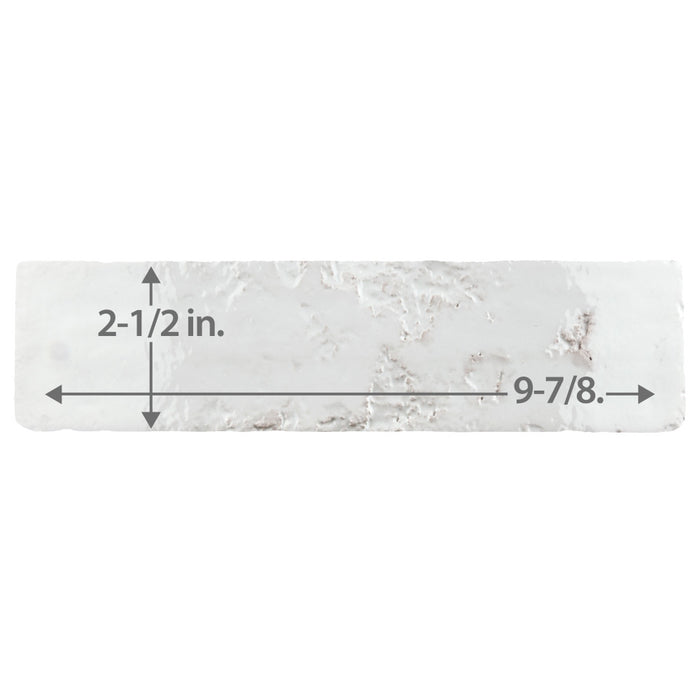 Arches Ceramic Brick White Tile Glossy 10