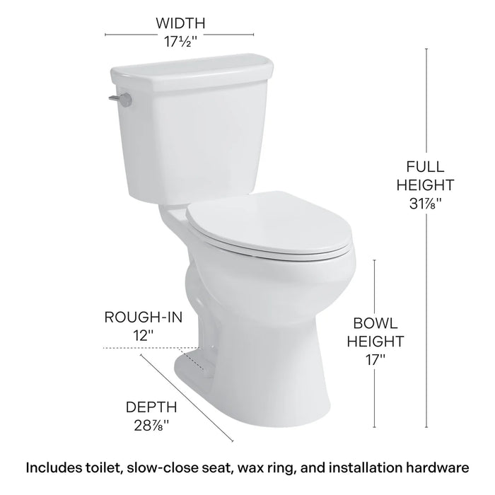 Easley Vitreous China White Toilet White 5