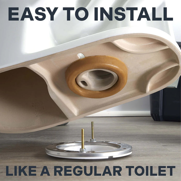 Easley Vitreous China White Toilet White 8