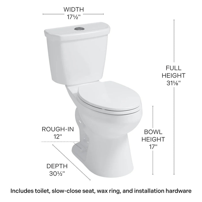 Easley Vitreous China White Toilet White 5