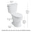Easley Vitreous China White Toilet White 6