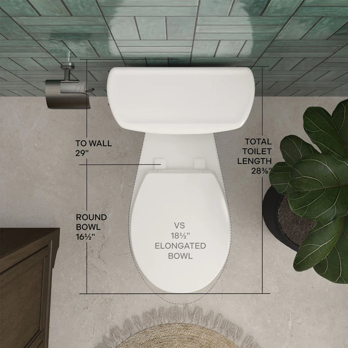Easley Vitreous China White Toilet White 6