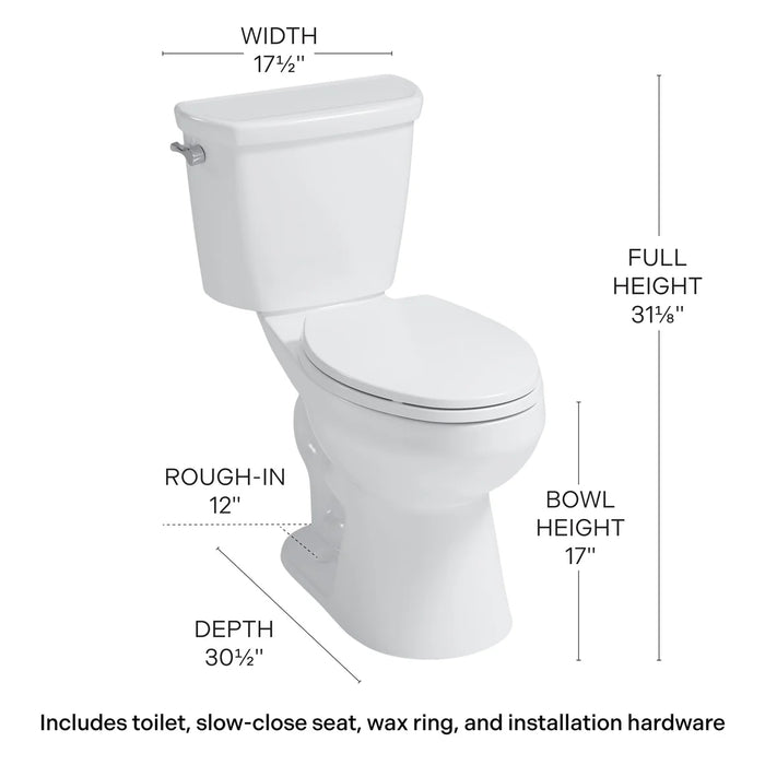 Easley Vitreous China White Toilet White 5