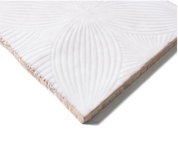 Melody Ceramic Easton White Audrey Decor Tile Glossy 2