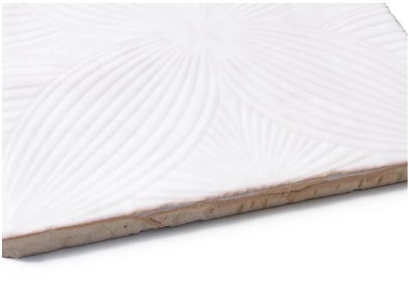 Melody Ceramic Easton White Audrey Decor Tile Glossy 3