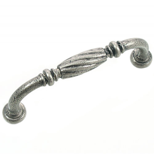 French Twist Zinc Alloy Cabinet Pull Distressed Pewter 1