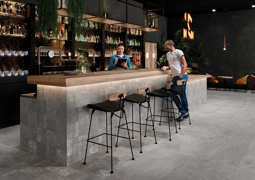 Ecoslate Porcelain Grey ES03 Tile Natural 2