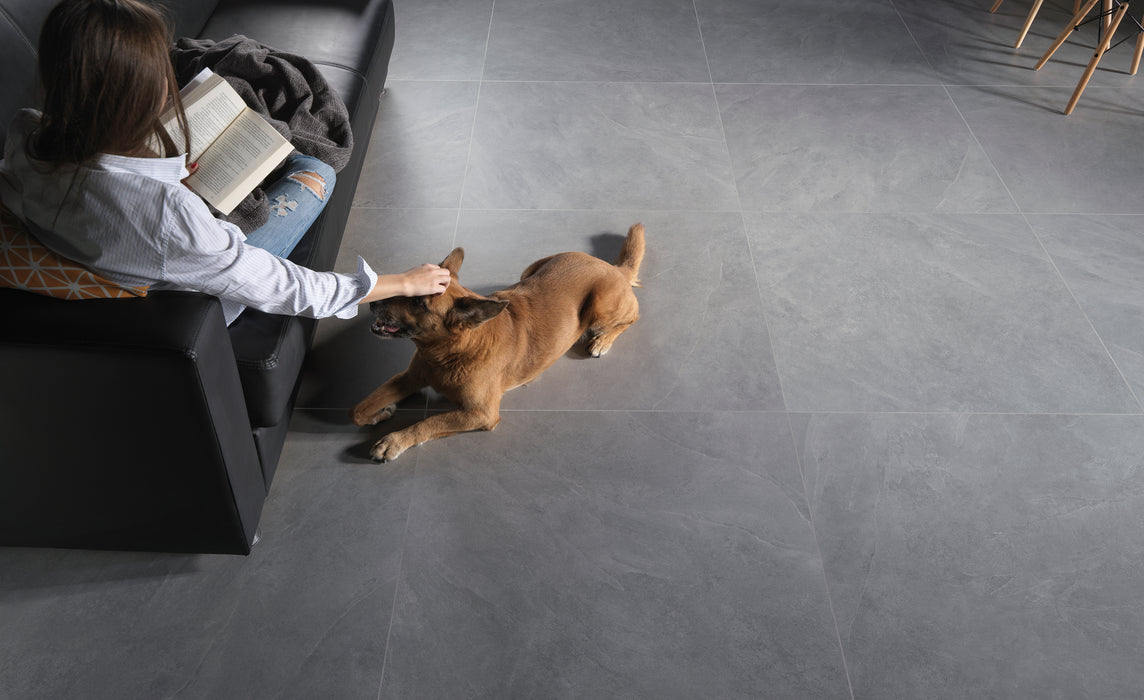 Ecoslate Porcelain Grey ES03 Tile Natural 2