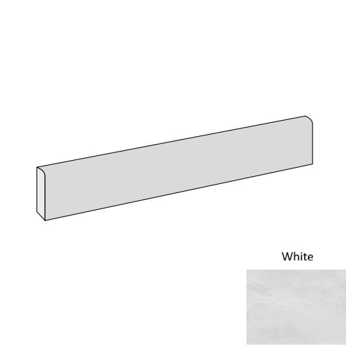 Ecoslate Porcelain White ES01 Bullnose Natural 1