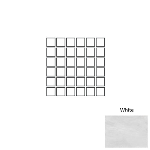 Ecoslate Porcelain White ES01 Mosaic Natural 1
