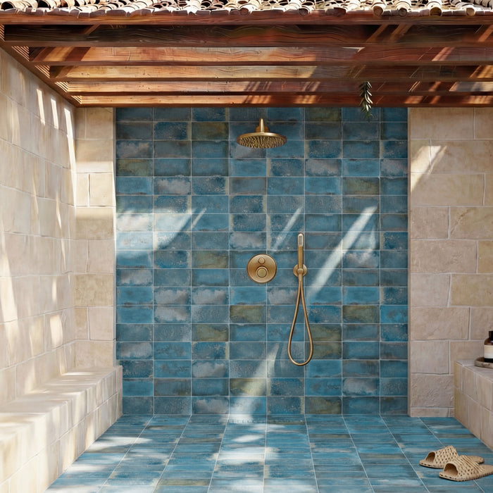 Atelier Porcelain Oxid Blue Tile Mixed 11