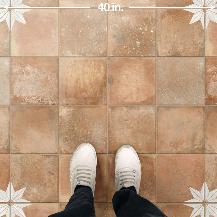 Kings Porcelain Nonna with White Corner Star Tile Mixed 7